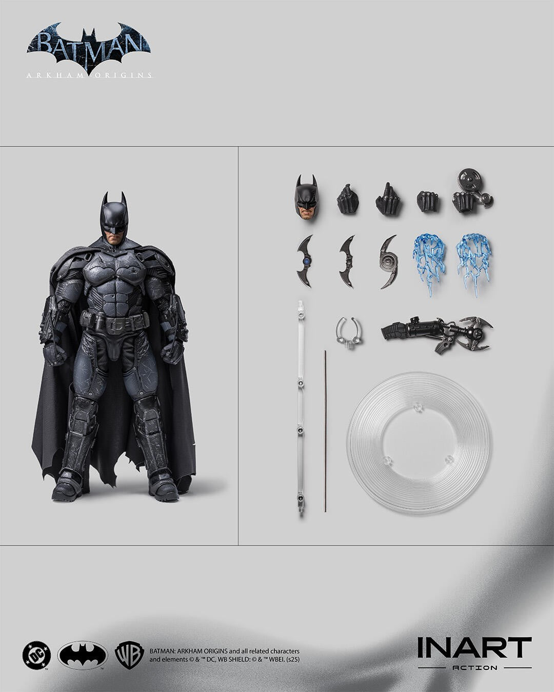 INART Batman Arkham Origins Battle Damaged 1/12 Figure DC Action PREORDER