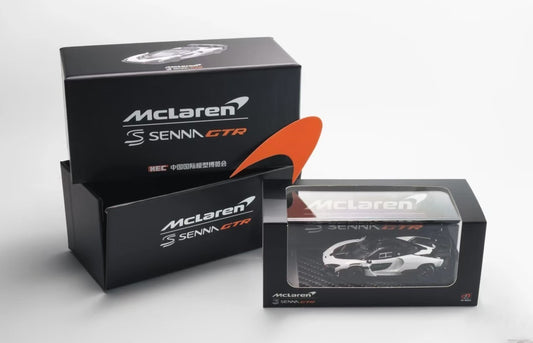 LCD 1/64 McLaren Senna GTR White HEC Expo Diecast Model