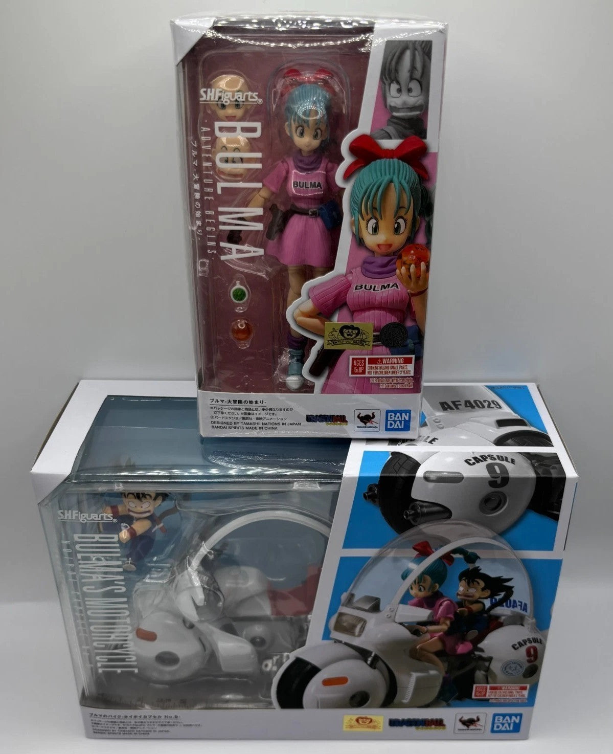 S.H.Figuarts Bulma Adventure Begins & Capsule No.9 Motorcycle Dragon Ball