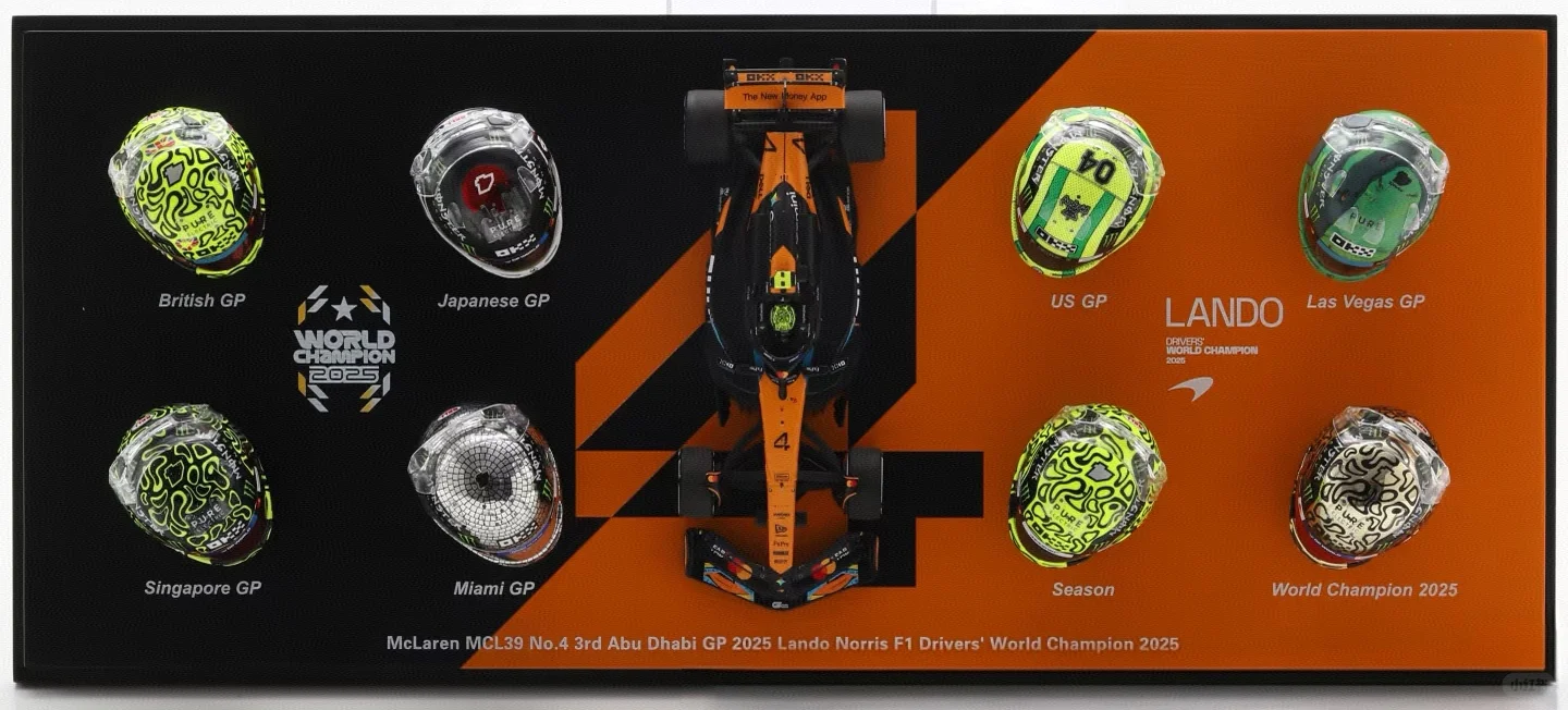 Spark Lando Norris 2025 F1 World Champion McLaren MCL39 Set 1/43