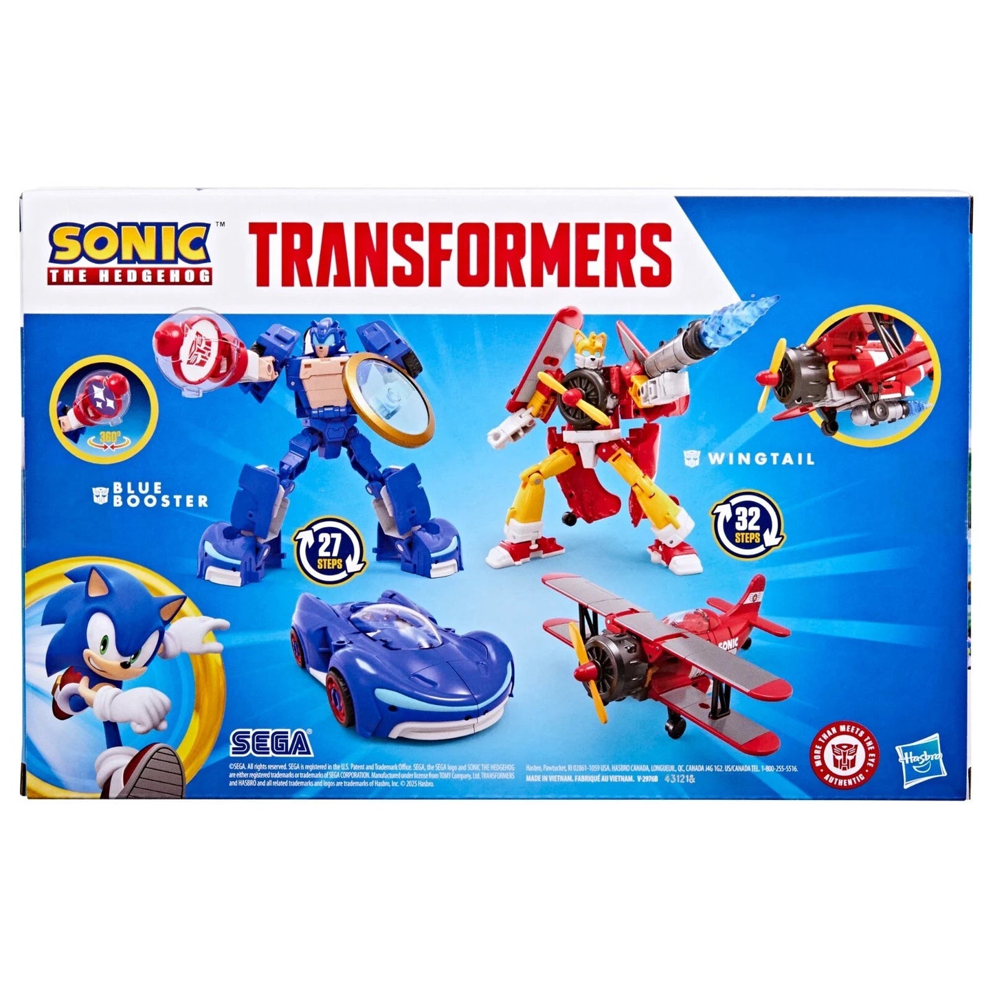 Transformers x Sonic Wingtail Blue Booster 2-Pack Sonic the Hedgehog Crossover