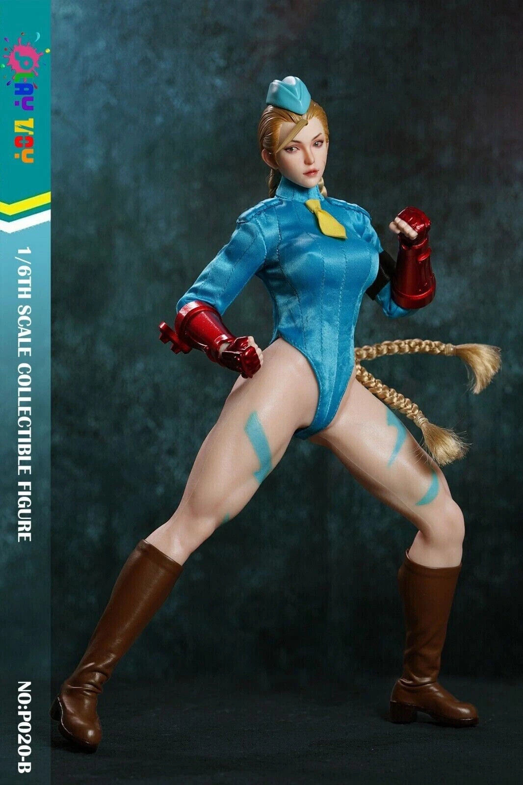 PLAY TOY P020A 1/6 Fighting Girl Blue Cammy 12" Action Figure BNIB