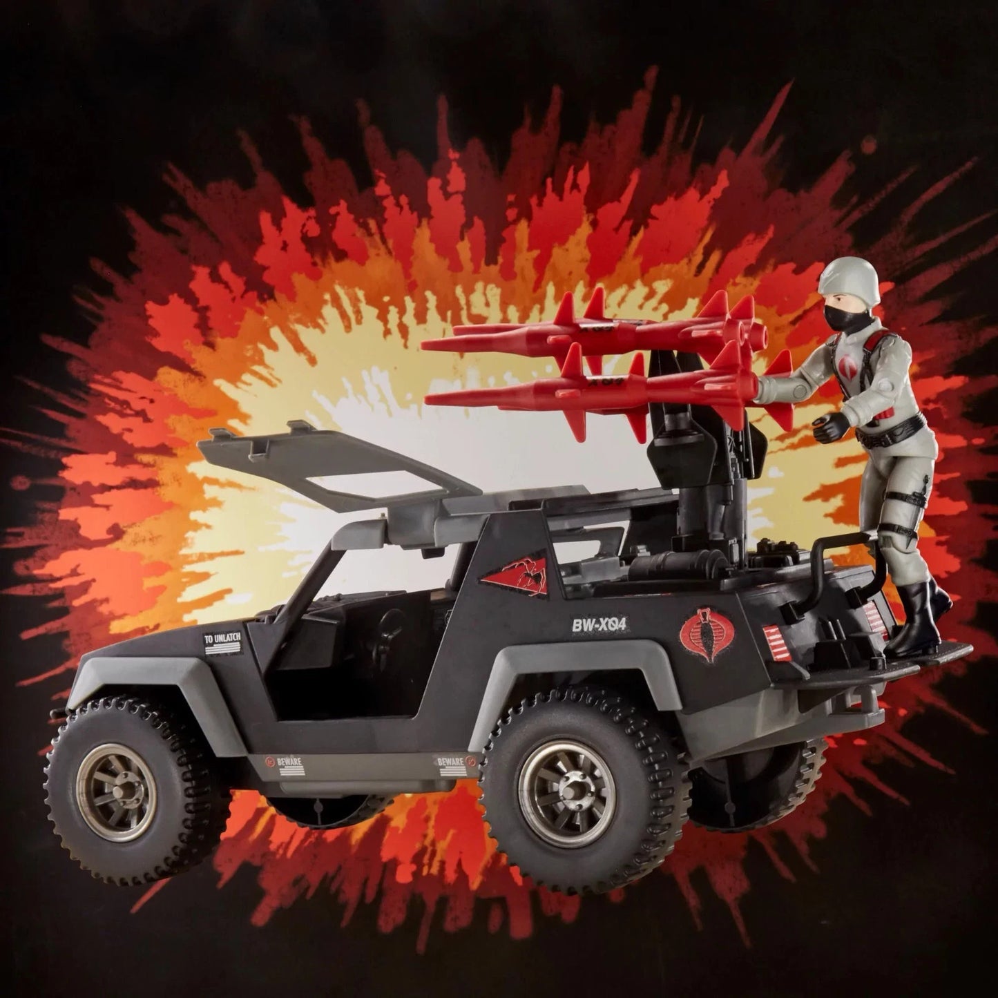 GI Joe Retro Cobra Stinger 4WD Night Attack Vehicle w Driver Hasbro NEW