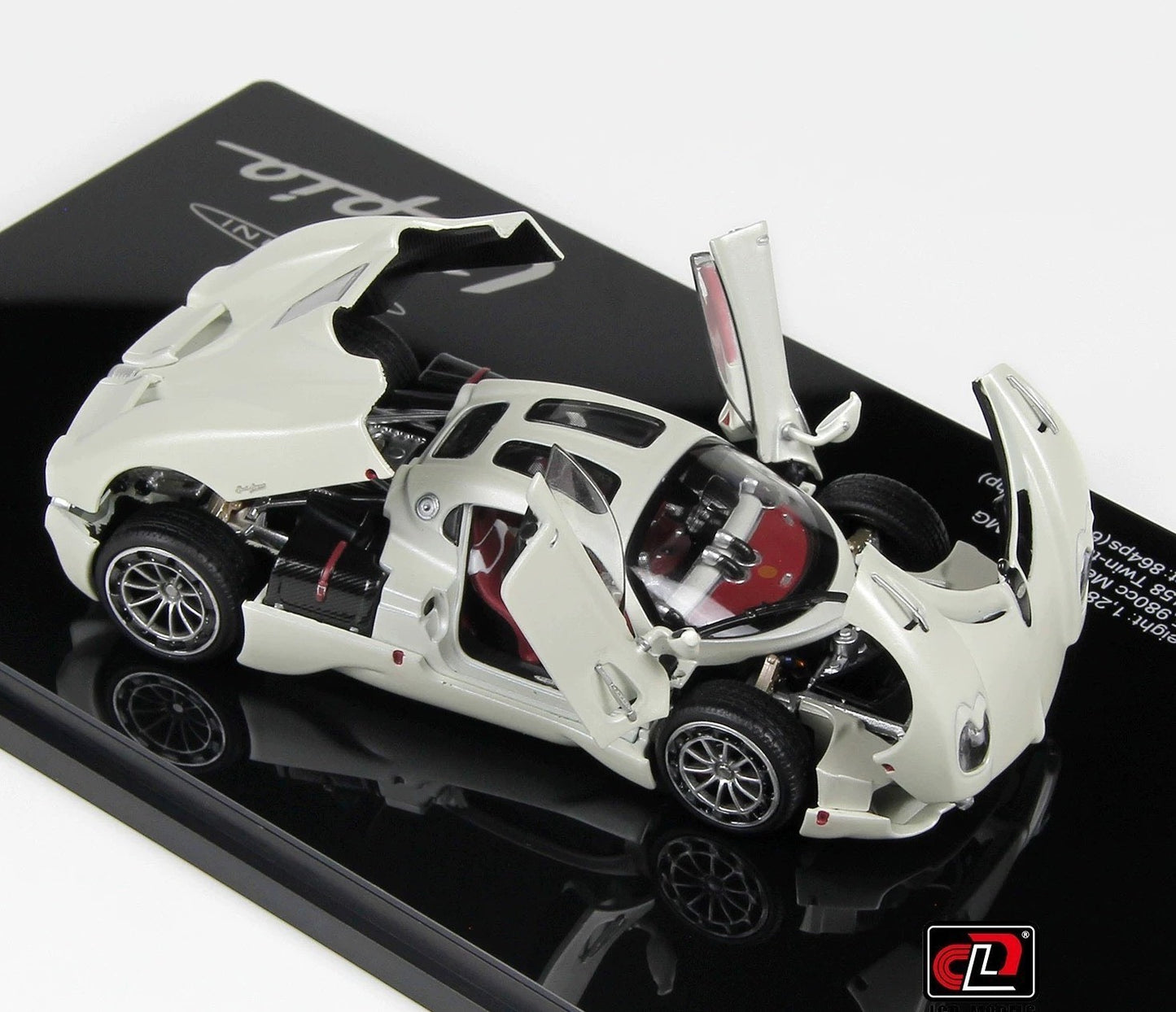 LCD 1/43 Pagani Utopia White Full Opening Diecast Model