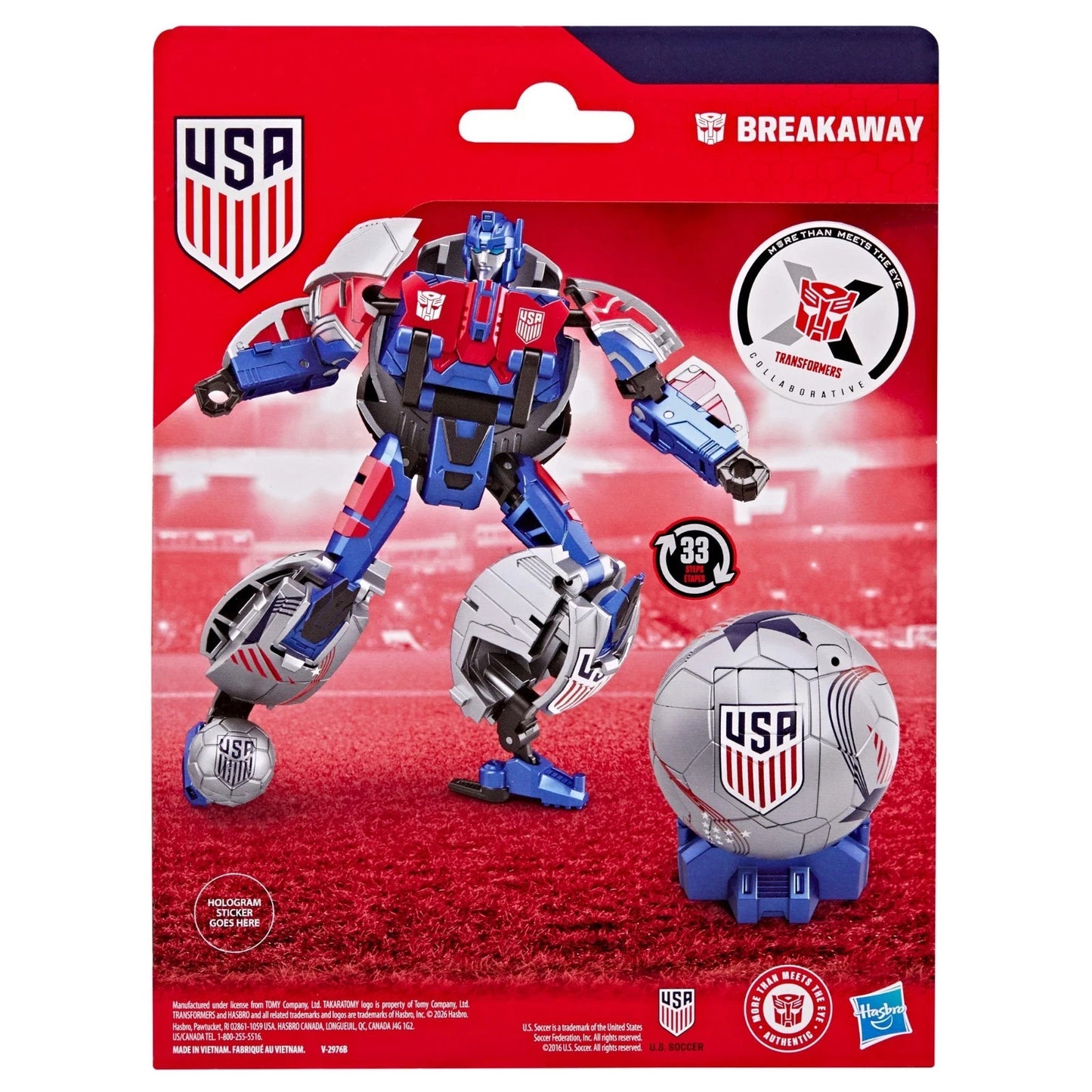 Transformers Breakaway USA Soccer 2-in-1 Hasbro Action Figure NEW
