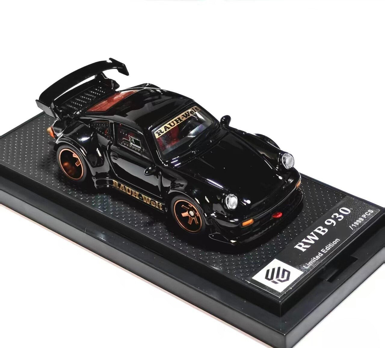 FG Model RWB 930 Porsche Black Full Open 1/64 Diecast Car New