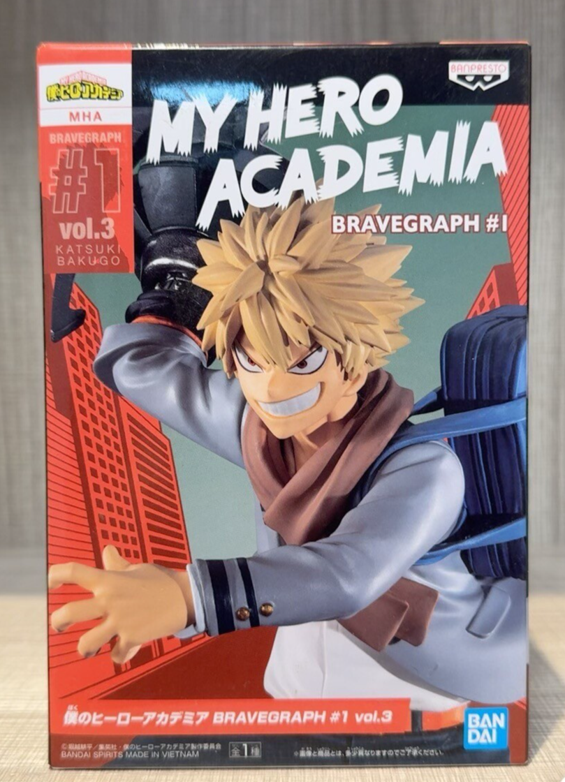 Katsuki Bakugo Figure – My Hero Academia BRAVEGRAPH #1 Vol.3 Banpresto Anime NEW