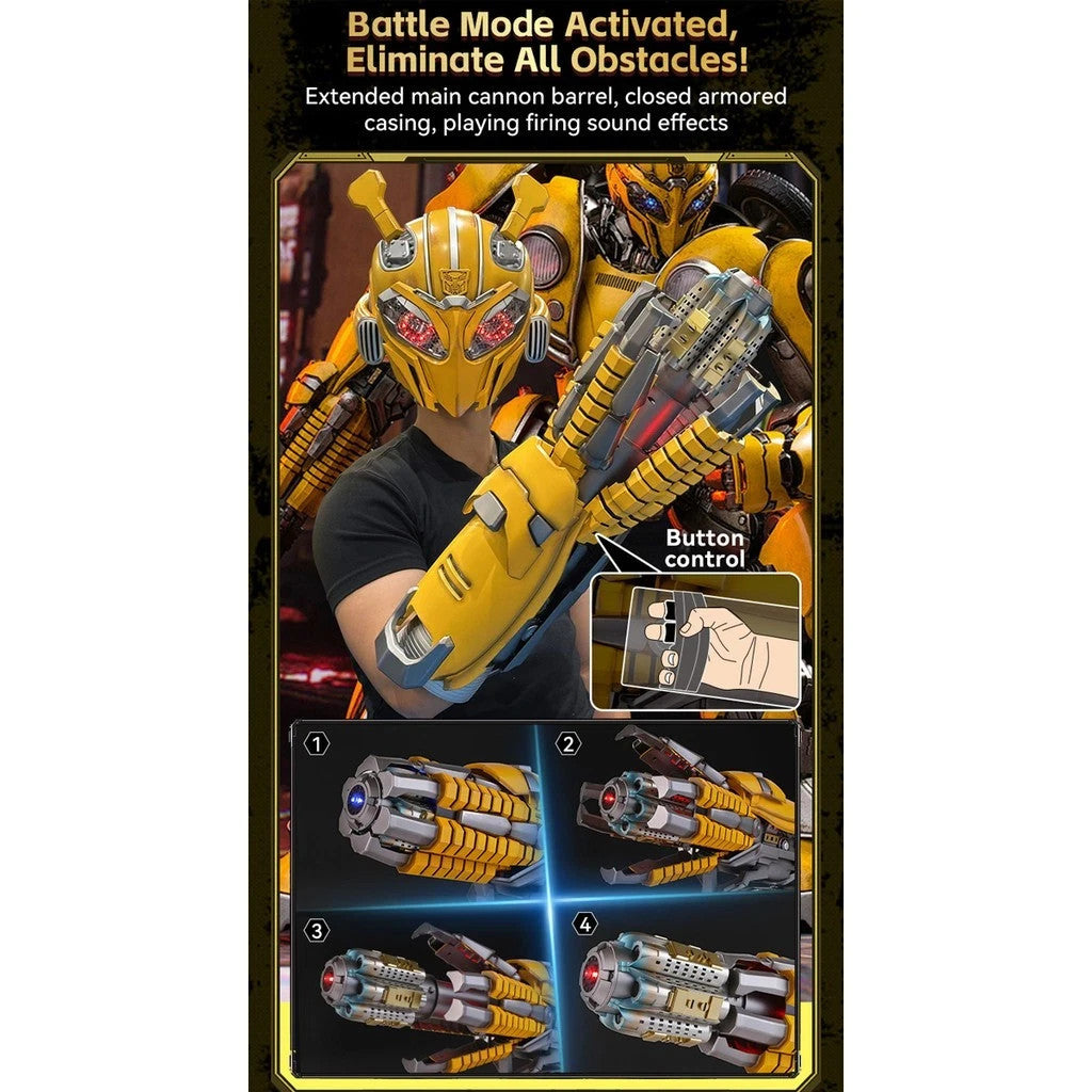 Transformers Bumblebee Wearable Hand Cannon LED Light Sound Effect Display Prop