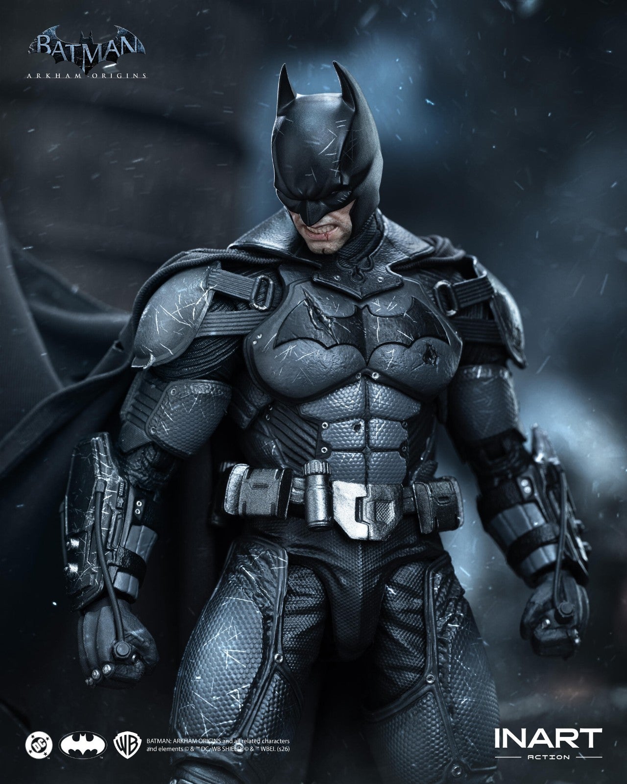 INART Batman Arkham Origins Battle Damaged 1/12 Figure DC Action PREORDER