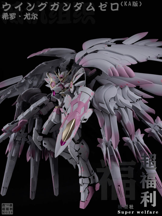 Wing Gundam Zero Custom–Dark Sakura Ver. | LED Light-Up Wings Hand-Painted Custo