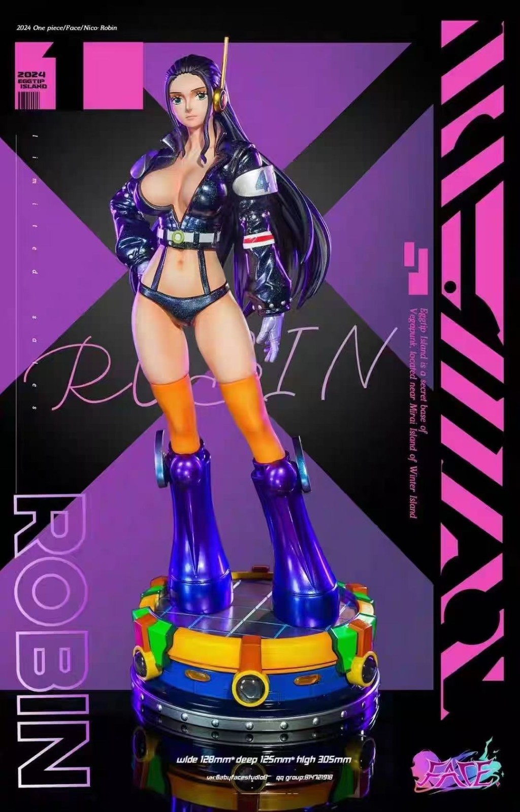 Nico Robin Egghead Ver One Piece 1/6 Scale Resin Statue LED Base GK Figure Model