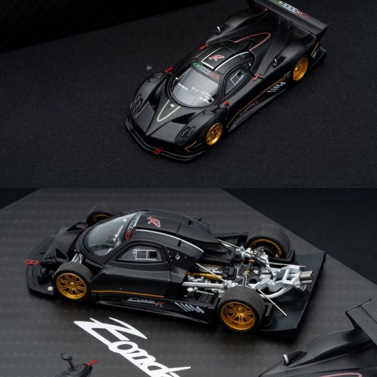 Pagani Zonda R Black 1/64 Diecast Model Car AR Box