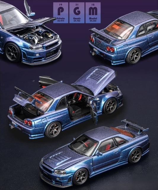 PGM 1:64 Nissan Skyline GT-R R34 Chameleon HEC 2026 Limited 1500