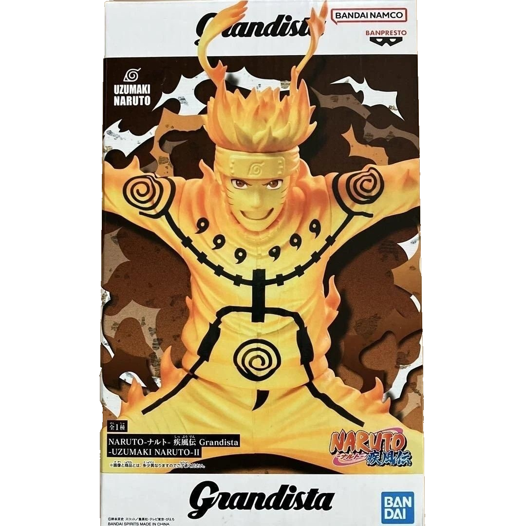 Naruto Shippuden Grandista Uzumaki Naruto II Figure | Kurama Chakra Mode Bandai