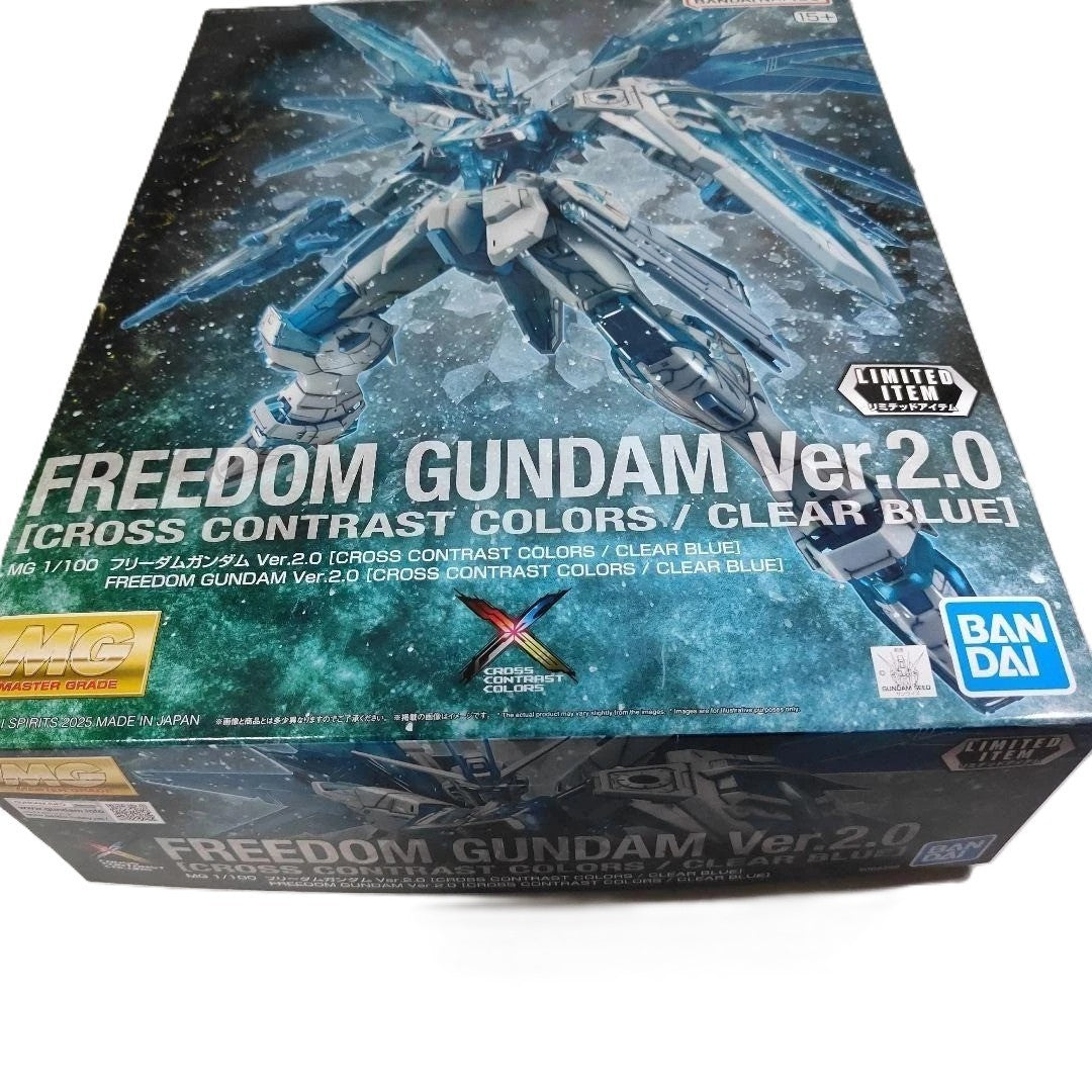 MG 1/100 Freedom Gundam Ver.2.0 Cross Contrast Colors Clear Blue Limited Edition