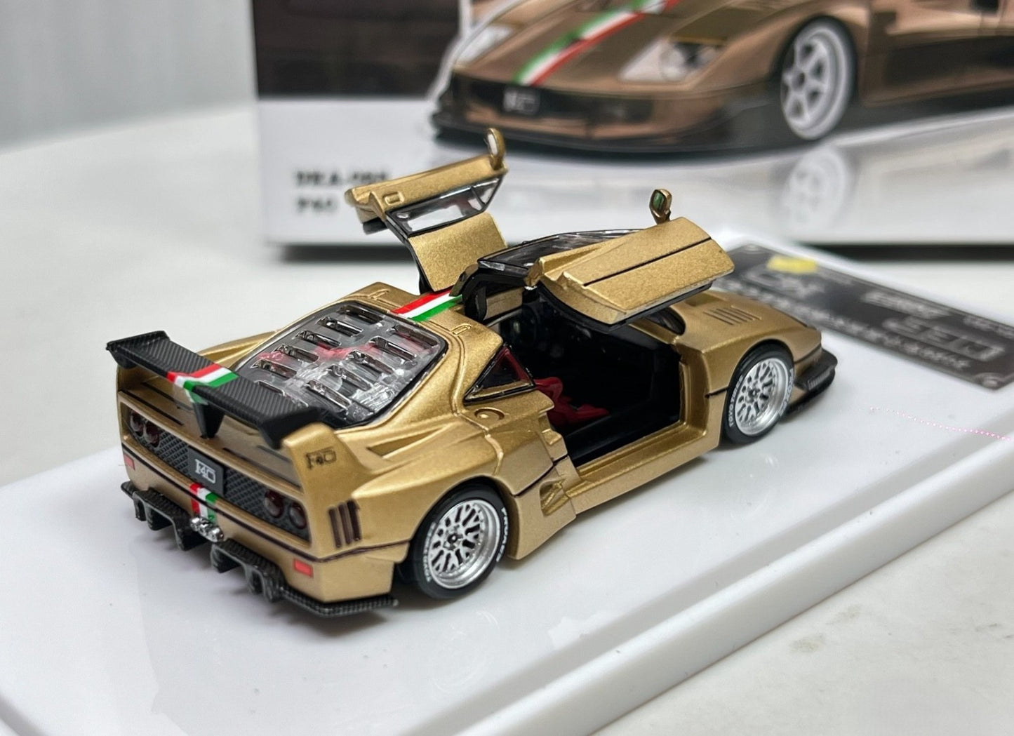 Demon King F40 Style 1/64 Diecast Model Car Gold Edition In Stock