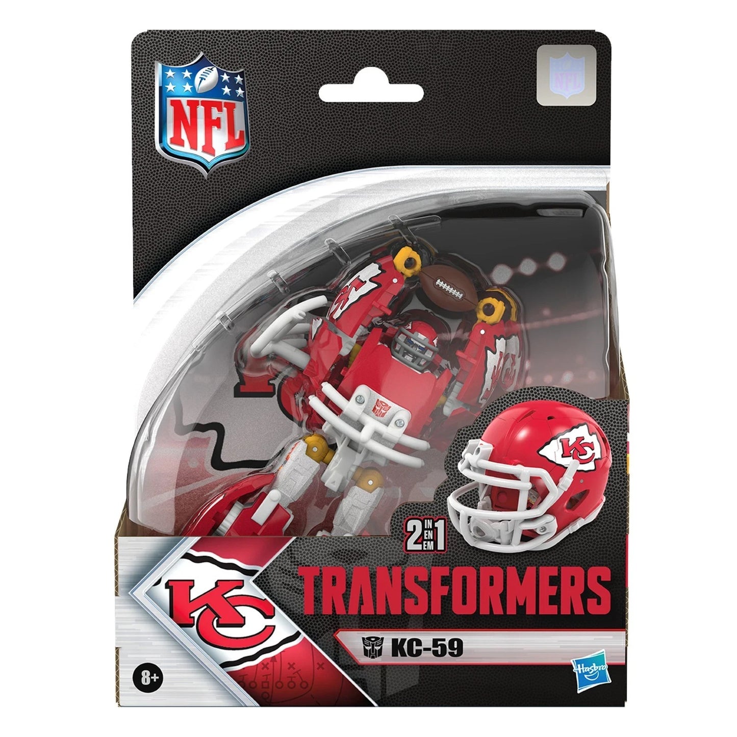 KC-59 Chiefs Transformers NFL Helmet Robot Hasbro Figure 2-in-1 New