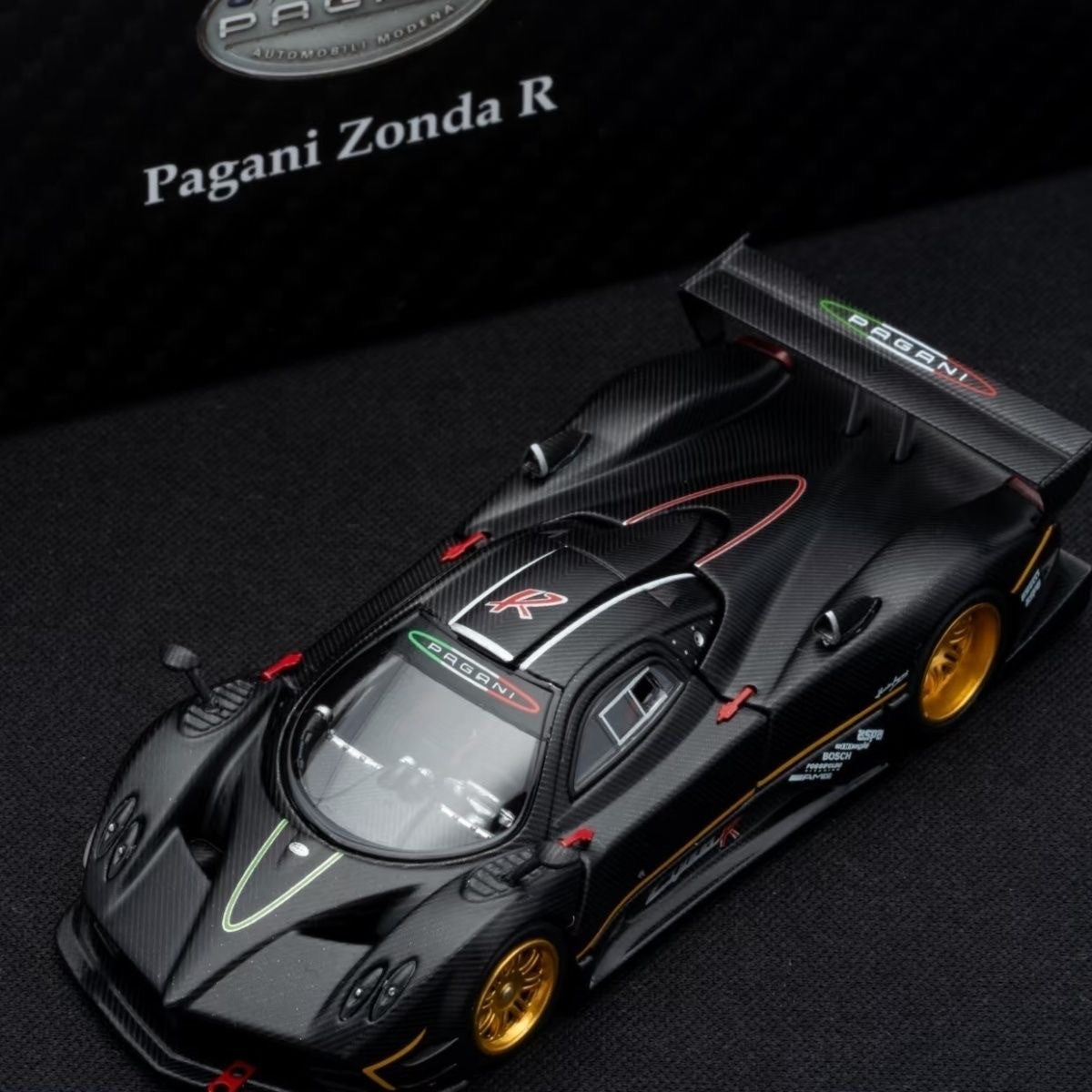 Pagani Zonda R Black 1/64 Diecast Model Car AR Box