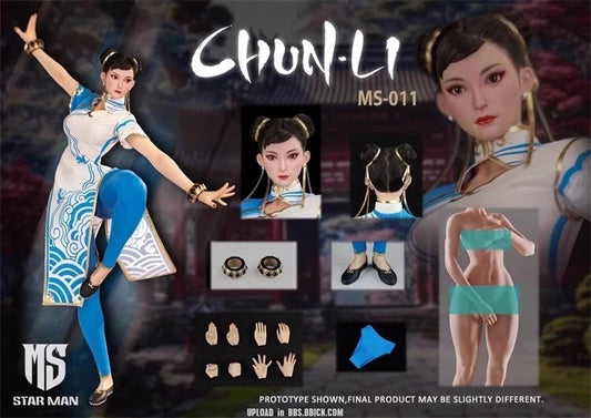 1/6 Chun-Li Street Fighter Action Figure Star Man MS-011 Collectible Model NEW