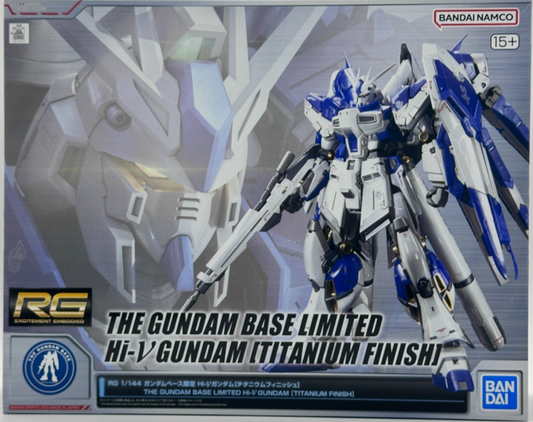 Bandai RG 1/144 Hi-V Gundam Titanium Finish The Gundam Base Limited New