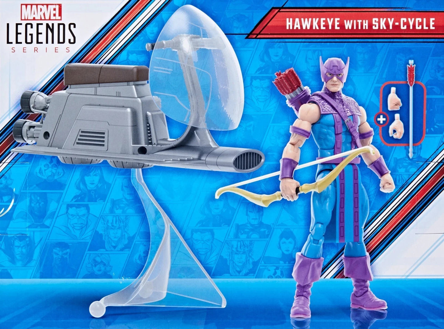 Marvel Legends Hawkeye Sky-Cycle Avengers Deluxe Figure Vehicle Hasbro New