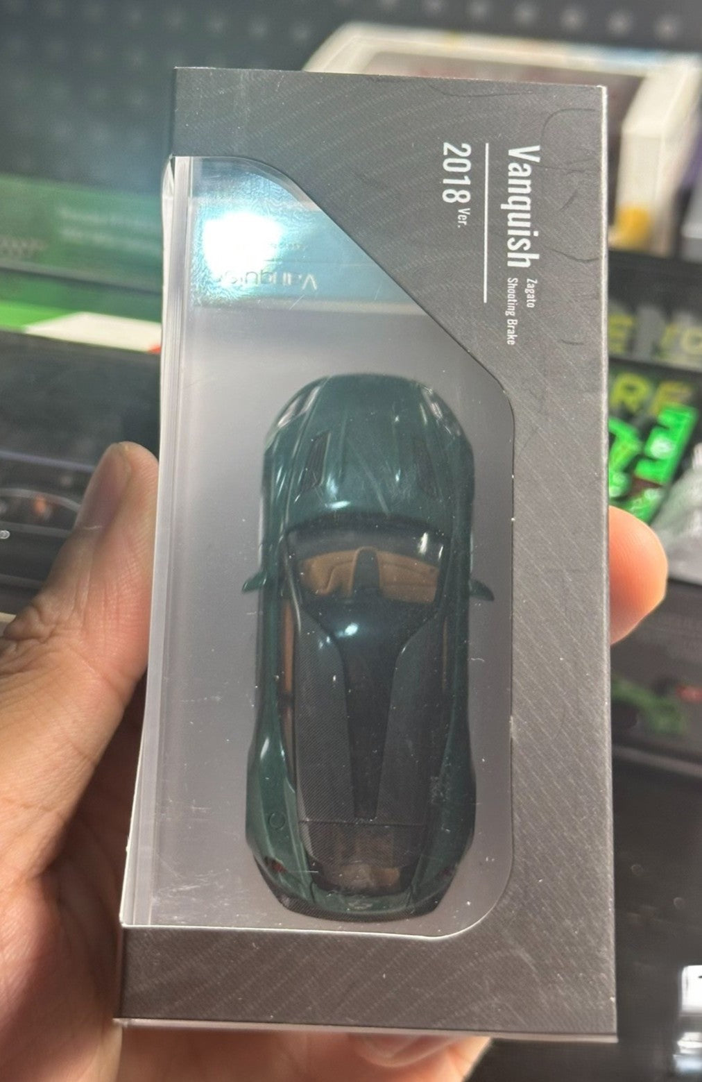 King Model Aston Martin Vanquish Zagato Green 1/64 Diecast
