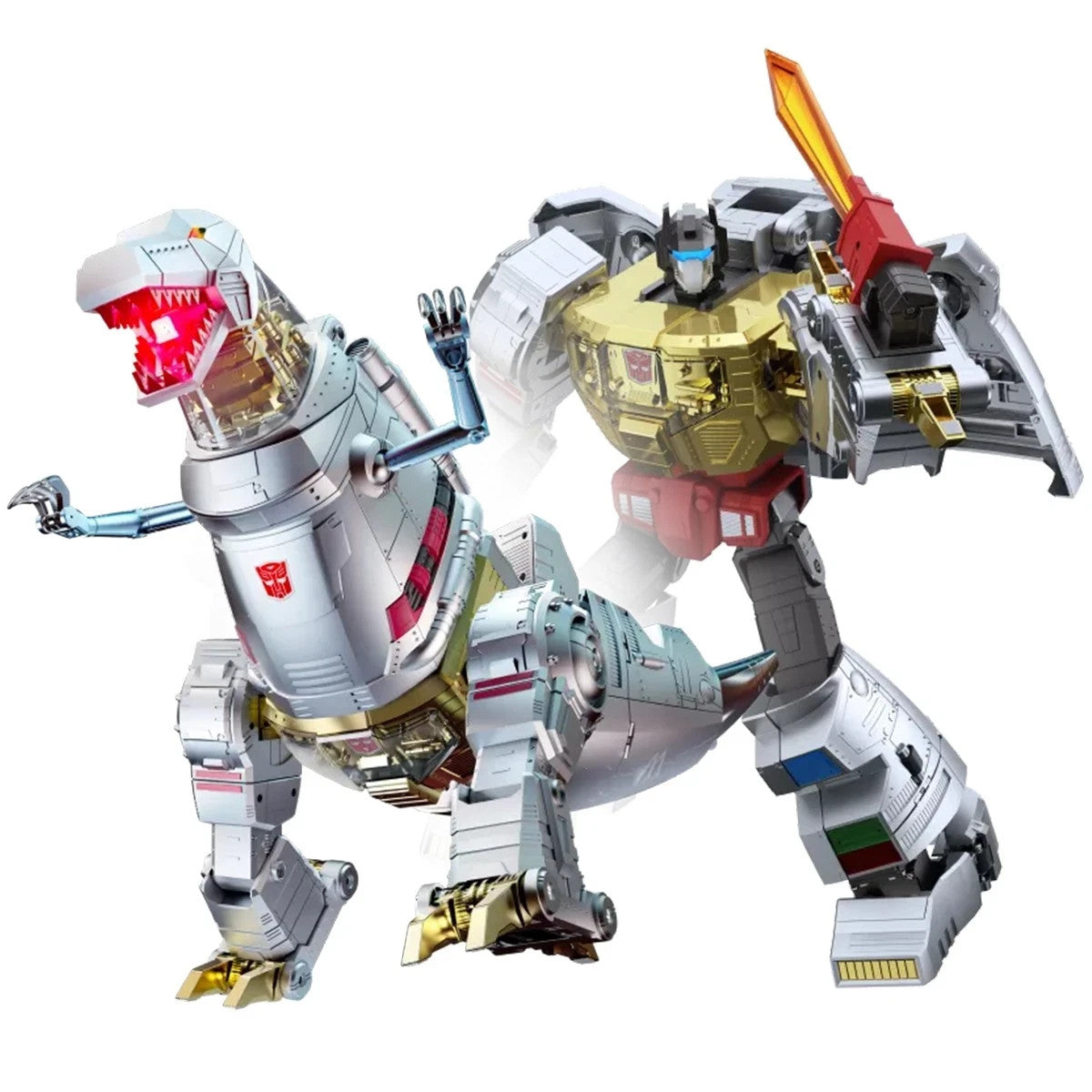 Robosen Transformers Grimlock Auto Converting Robot G1 Dinobot Voice RC