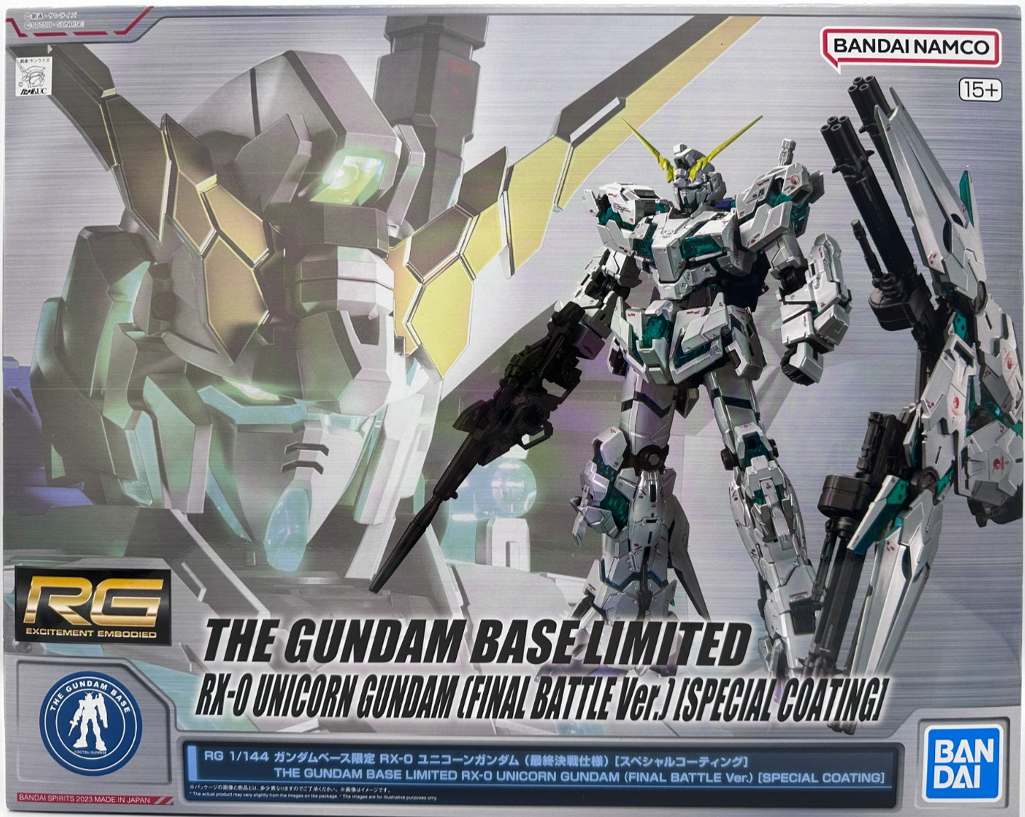 Bandai RG 1/144 RX-0 Unicorn Gundam Final Battle Ver. Special Coating Base