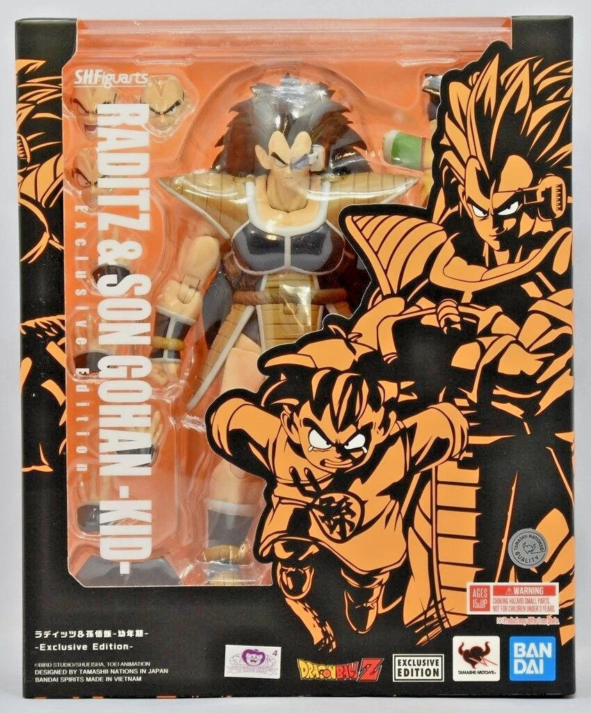S.H.Figuarts Raditz & Son Gohan Kid Exclusive Dragon Ball Z Bandai