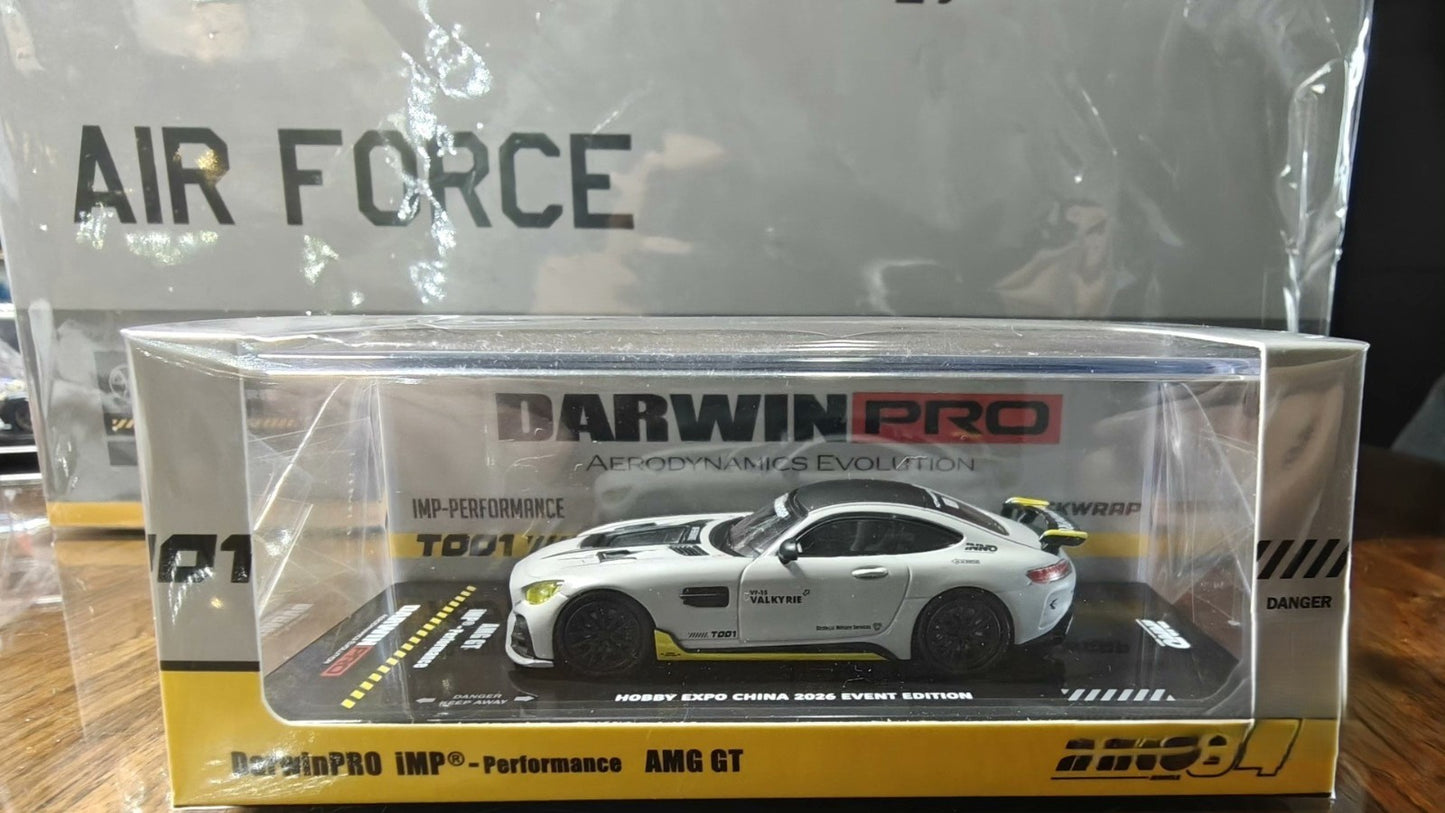 INNO64 1/64 AMG GT DarwinPro Air Force Gray Expo Limited Diecast