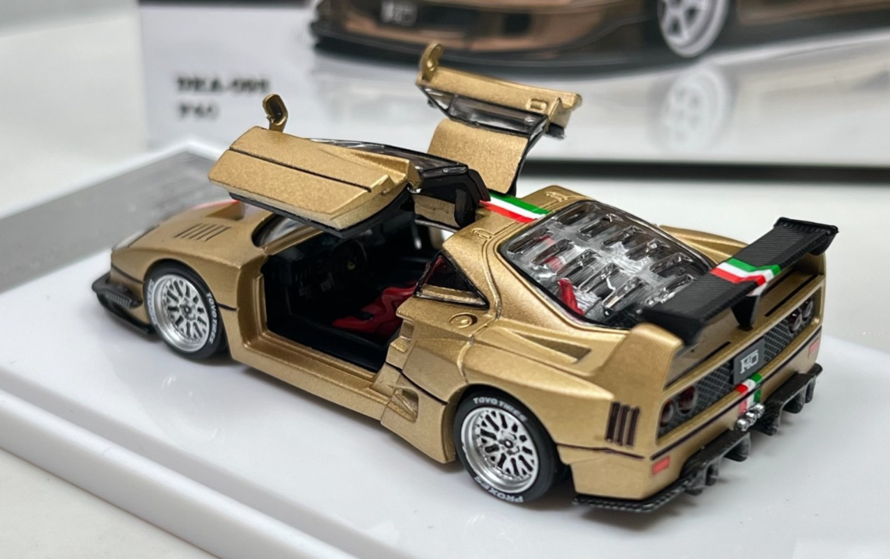 Demon King F40 Style 1/64 Diecast Model Car Gold Edition In Stock