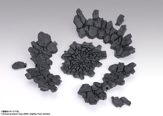 Tamashii Effect Rock Impact Cracked Ground Grey SHF Diorama Effect Preorder