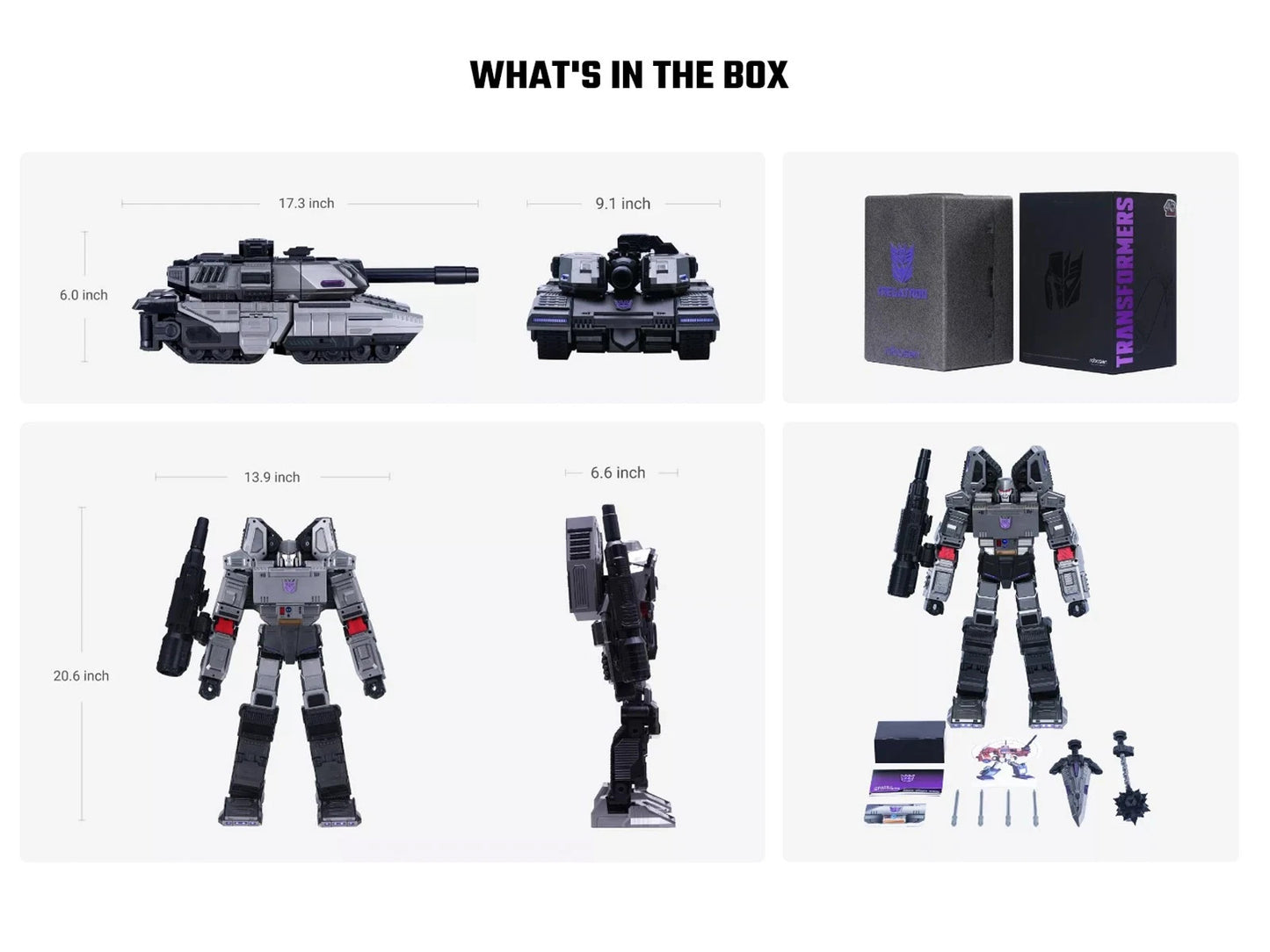 Robosen Transformers Megatron G1 WZTG-SA Flagship Robot Programmable Voice RC