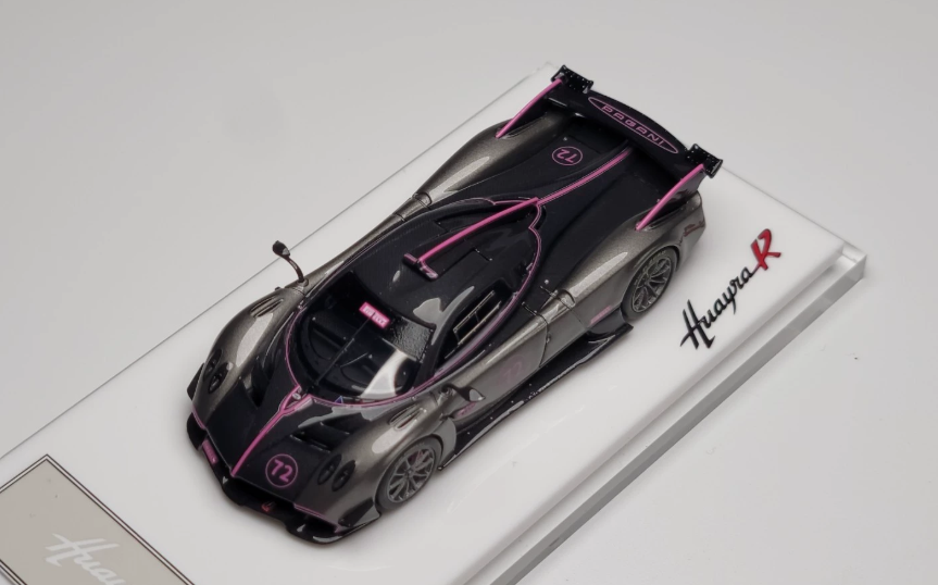 DMY 1/64 Pagani Huayra R Custom Grey Pink Livery