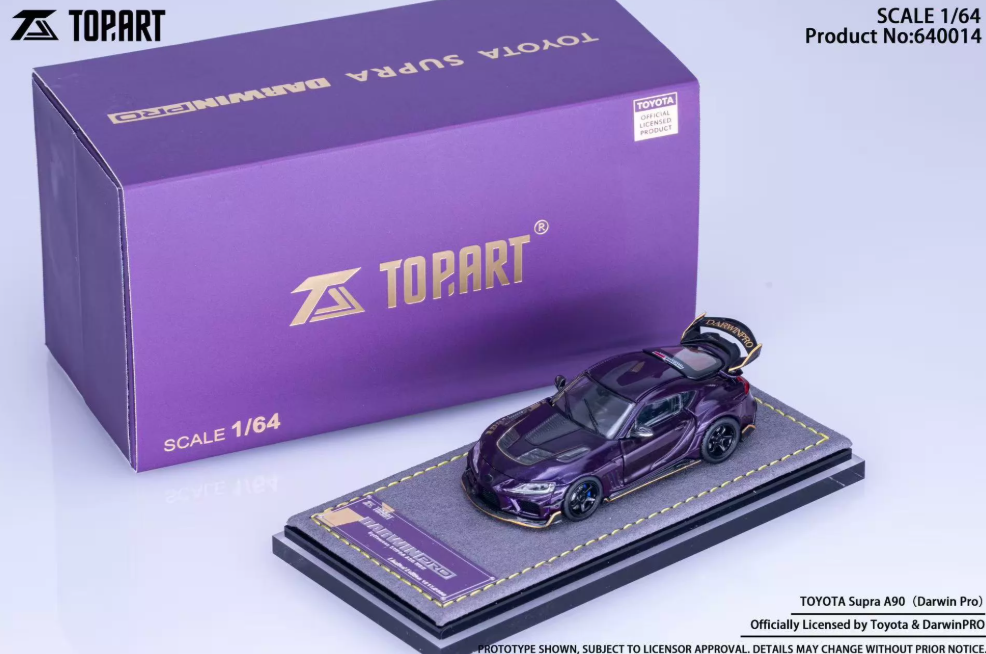TOPART 1/64 Toyota Supra A90 Darwin Pro Widebody Purple Limited 2000