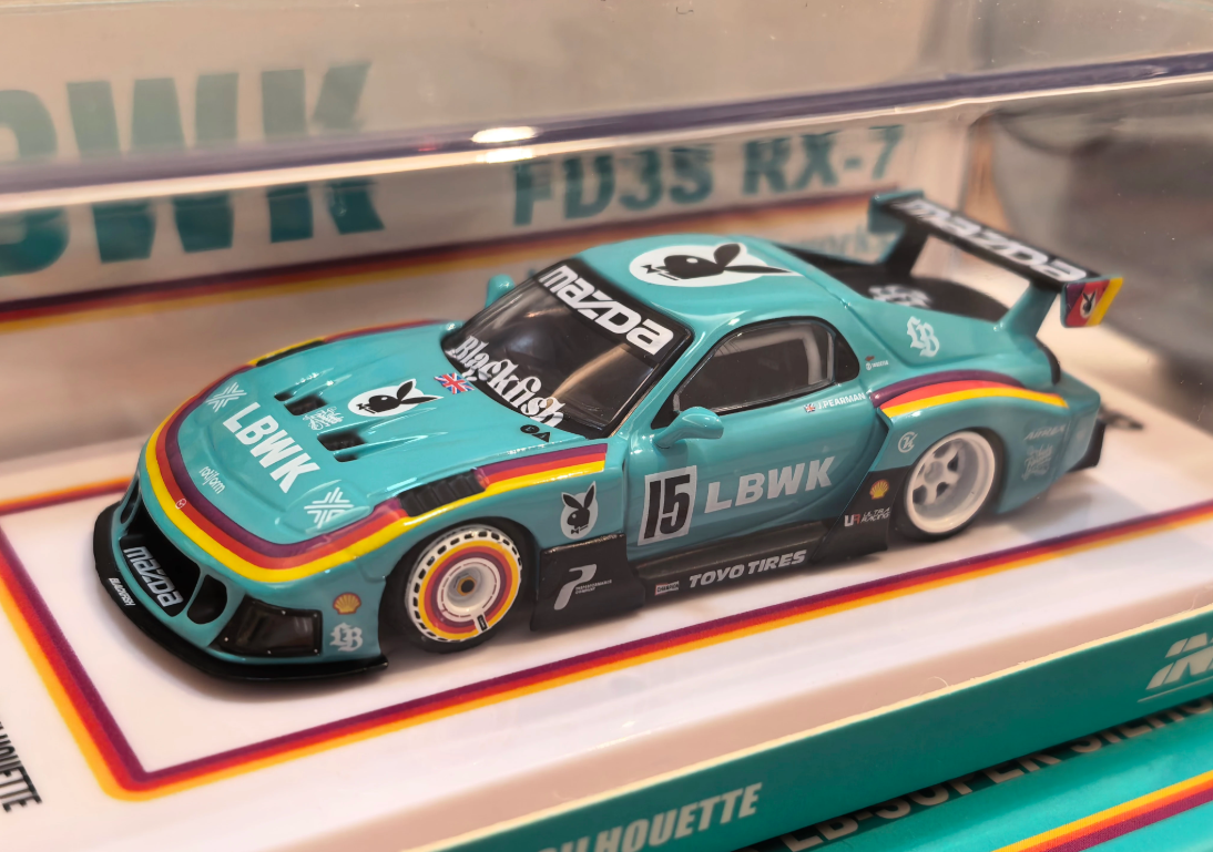 INNO 1:64 Mazda RX-7 FD3S LBWK Super Silhouette Tiffany Blue HEC Edition