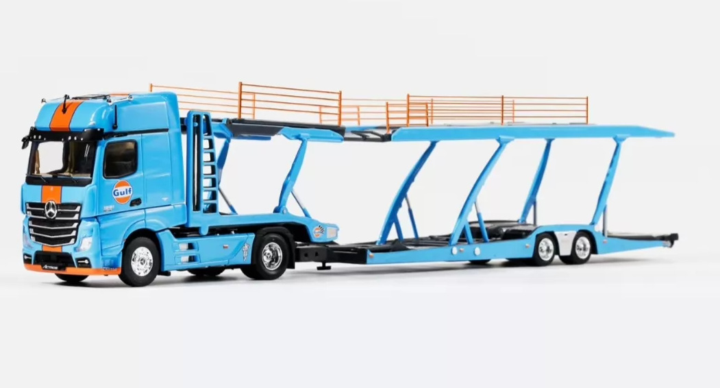 GCD 1/64 Mercedes-Benz Actros Gigaspace Gulf Car Carrier Set