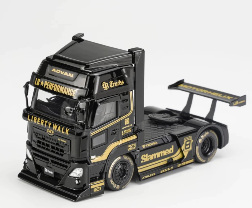 MOTORHELIX 1/64 LB-Trucks UD QUON Head Black Gold Foshan 299