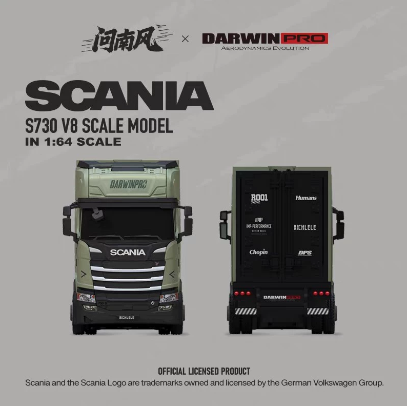 Wennanfeng x DarwinPRO 1:64 Scania S730 V8 RC Truck Model