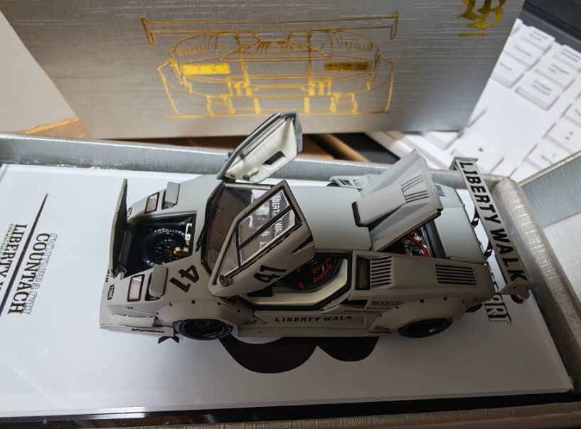TOPART 1/64 LBWORKS Lamborghini Countach Combat Grey