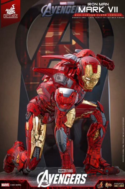 Hot Toys Iron Man Mark VII Exo-Chrome Clear Version MMS870D82