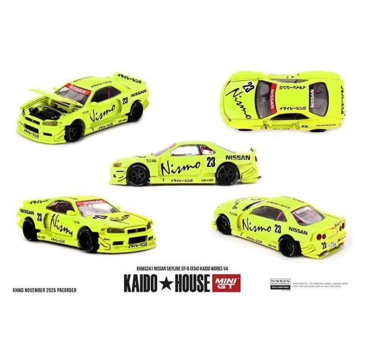 Kaido House Mini GT 1/64 Nissan Skyline GT-R R34 Nismo Preorder