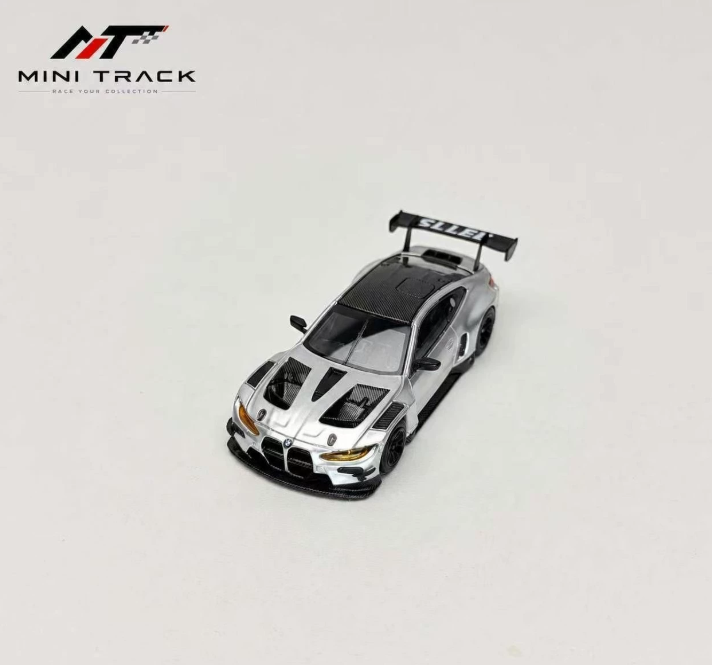MINITRACK 1/64 BMW M4 GT3 Silver Carbon Roof Alloy Model