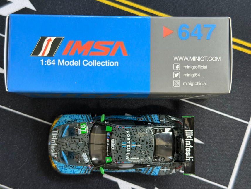 MINI GT 647 BMW M4 GT3 97 Turner Motorsport IMSA Music Livery 1/64