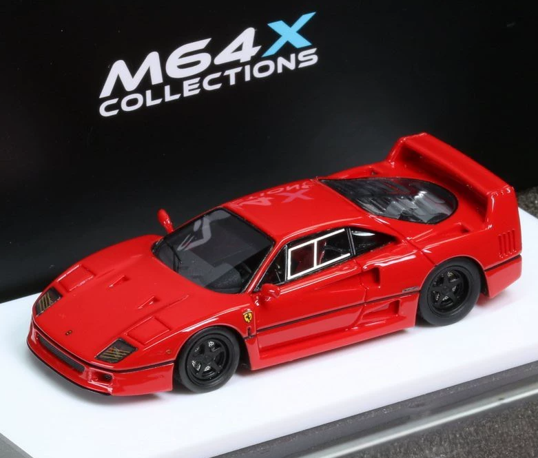 MY64 1/64 Ferrari F40 Rosso Corsa Black Wheels Lightweight Ver. Resin Model