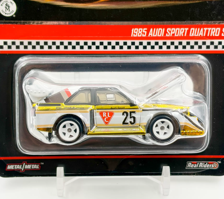 Hot Wheels RLC HWF08 1:64 1985 Audi Sport Quattro S1 White Gold Rally Diecast
