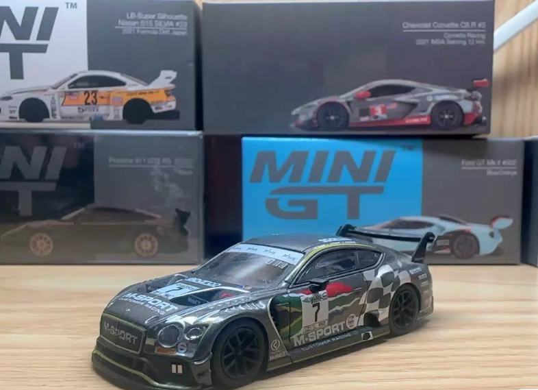 MINI GT 284 1:64 Bentley Continental GT3 #7 M-Sport Alloy Model