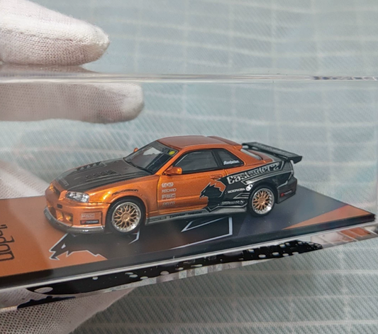 TimeMicro x PSC DESIGN 1/64 Nissan R34 Tooth Tiger Eastsiderz