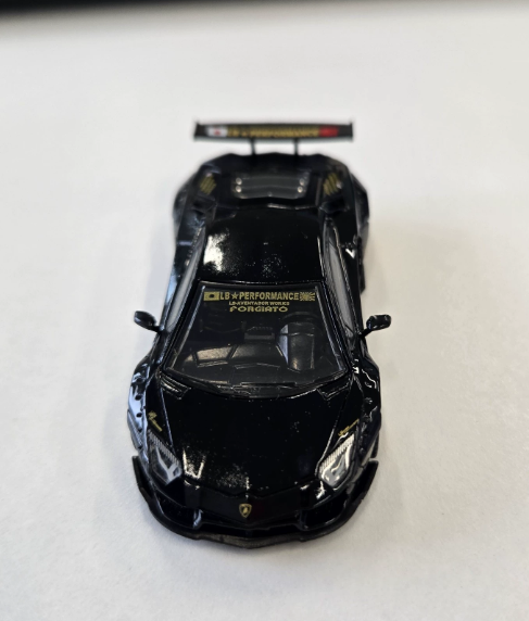 MINI GT 1087 Lamborghini Aventador LB-WORKS Black Gold Widebody 1/64