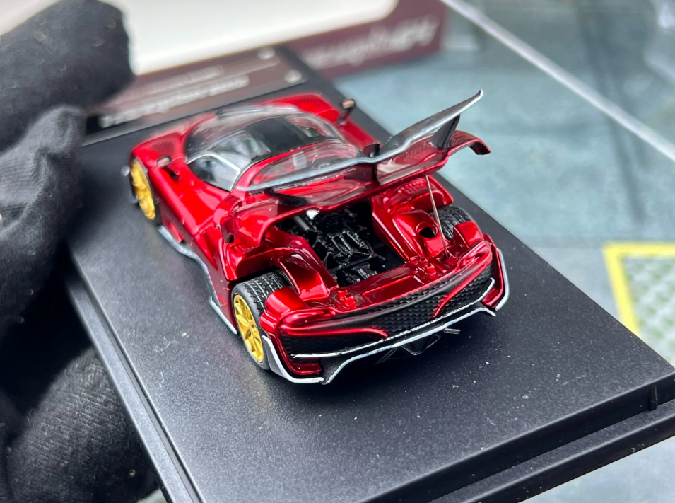 Fine Works 1/64 SSC Tuatara Metallic Red Gold Wheels